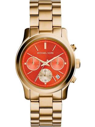 Michael Kors Runway Γυναικείο Ρολόι Χρονογράφος με Χρυσό Μεταλλικό Μπρασελέ MK6162