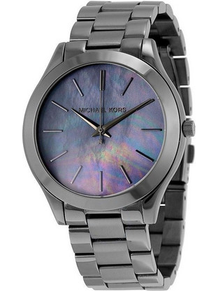 Michael Kors Slim Runway Γυναικείο Ρολόι με Ασημί Μεταλλικό Μπρασελέ MK3413
