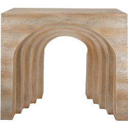 Artekko Arched Μπεζ Κονσόλα από Μαγνήσιο (82x36x76)cm