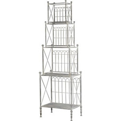Artekko Vector Μεταλλική Ραφιέρα σε Λευκή Πατίνα (64.7x43x204.4)cm