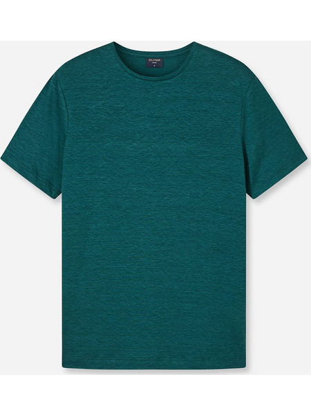 OLYMP T-SHIRT ΛΙΝΟ REGULAR FIT ΠΕΤΡΟΛ