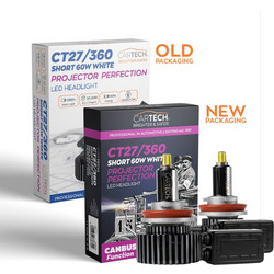 ΛΑΜΠΑ LED CT27/360 H11 SHORT 60W WHITE 6500K CARTECH