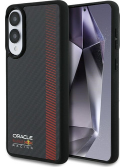Red Bull Real Carbon Fiber Powerbar MagSafe - θήκη για Samsung Galaxy S25 Edge - Μαύρο
