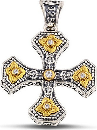 Γυναικείος Σταυρός DIMITRIOS Exclusive C272WOX από ασήμι 925