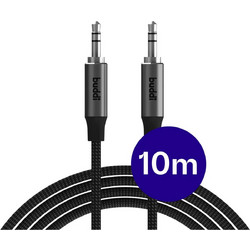 Καλώδιο Ήχου Buddi Flex Audio Cable 3.5mm Jack (male) σε 3.5mm Jack (male) 10m 5 Έτη Εγγύηση - Black (8719246560392)
