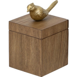 Artekko Solis Καφέ MDF Κοσμηματοθήκη Διακοσμητικό Κουτί (10x10x17)cm - 10cm x 10cm x 17cm