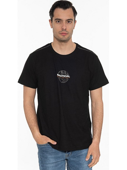 ORIGIN T-Shirt Λαιμόκοψη Με Στάμπα 232709 ΜΑΥΡΟ ΜΑΥΡΟ