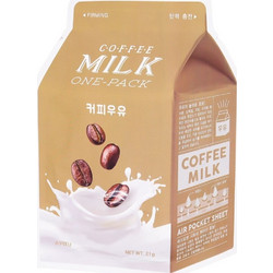A'pieu One-Pack Milk Coffee Sheet Μάσκα Προσώπου για Ενυδάτωση με Υαλουρονικό & Κολλαγόνο 21gr