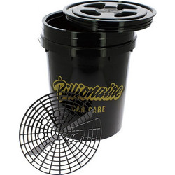 Billionaire Κουβάς Πλυσίματος Μαύρος + Καπάκι + Grit Guard 20L