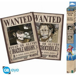 One Piece - Wanted Mihawk & Crocodile 2-Pack Αυθεντικές Αφίσες (52x38cm)