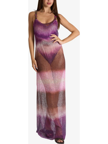 PIN-UP TIE DYE LONG STRAP DRESS-VIOLA
