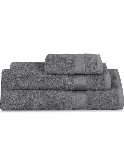 Πετσέτα UTOPIA ANTHRACITE MADI Σετ πετσέτες 3 τεμαχίων (30 x 50 + 50 x 90 + 80 x 150 εκ.)