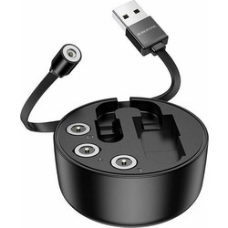 Borofone Retractable USB to Lightning / Type-C / micro USB Cable Μαύρο 0.95m (BU26) Μαύρo Μετατροπείς - Αντάπτορες Lightning/Micro Usb/Type-C