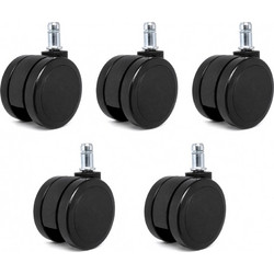 POWERTECH σετ ανταλλακτικά ροδάκια για PT-1390 καρέκλα γραφείου, 5τμχ SP-PT-1390-2