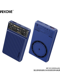 Wekome WP-29 Wireless Magsafe Power Bank 10000mAh 15W με Θύρα USB-A & Θύρα USB-C Blue