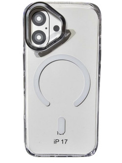 Strong Magnetic Anti-Drop Protection Built-in Stand For iPhone 17 σε Διάφανο Διάφανο Θήκη πλάτης MagSafe Back Cover Σιλικόνη