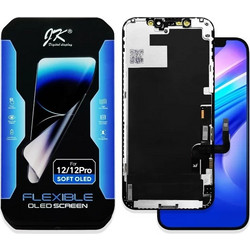 Οθόνη Και Μηχανισμός Αφής Soft Oled Για iPhone 12 / 12 Pro Μαύρο JK