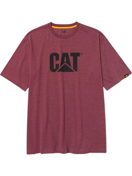 CAT Μπλουζάκι κοντομάνικο βυσσινί Tm Logo M 1510305-12610 - (1510305-12610-M)