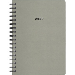 Next ημερολόγιο 2027 classic ημερήσιο σπιράλ γκρι 14x21εκ. Δυνατότητα εκτύπωσης Γκρί