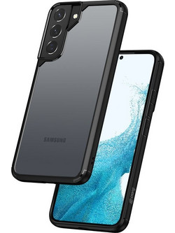Crong Hybrid Clear Protective Case For Samsung Galaxy S22+ (Black) - (CRG-HCLC-SGS22P-BLK)