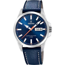 Festina Retro Ανδρικό Ρολόι με Μπλε Δερμάτινο Λουράκι F20358/3