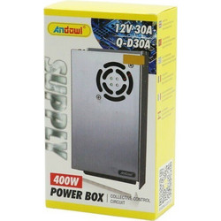Andowl Τροφοδοτικό LED Ισχύος 400W με Τάση Εξόδου 12V 30A Q-D30A - Power Box z744103