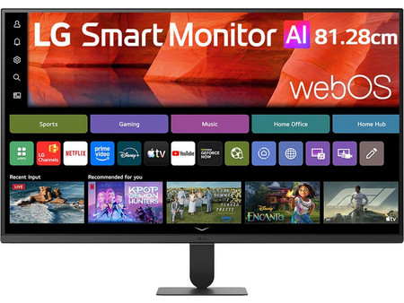 LG AI U5s 32U501SB-W IPS HDR Smart Monitor 31.5" 1920x1080 FHD 120Hz 5ms