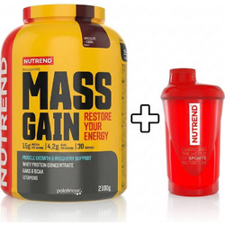 Nutrend Mass Gain Chocolate Cacao Πρωτεΐνη Ορού Γάλακτος Όγκου 2.1kg