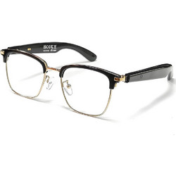 AI Translation Smart Glasses Anti Blue Light Eyeglasses Support Bluetooth-compatible Music / Call - Black+Gold M10pro