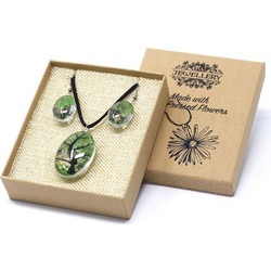 Pressed Flowers - Tree of Life set - Green