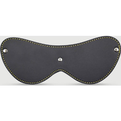Δερμάτινη Μάσκα Συσκότισης Με Ραφή Leather Blindfold Mask With Stitching - Μαύρο