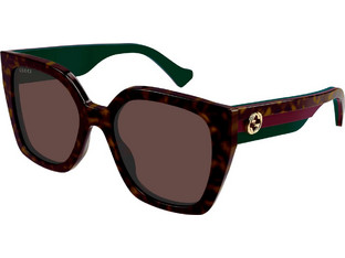 Gucci GG1300/S 002 Γυναικεία Γυαλιά Ηλίου Τετράγωνα Κοκάλινα Μαύρα με Καφέ Polarized Φακό
