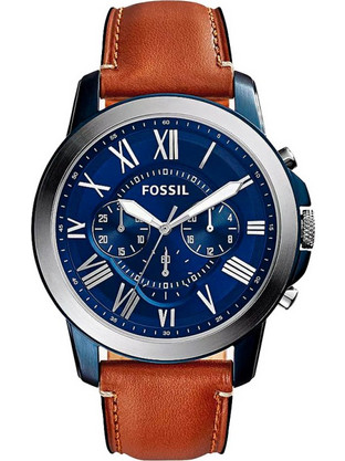 Fossil Ανδρικό Ρολόι Χρονογράφος με Καφέ Δερμάτινο Λουράκι FS5151