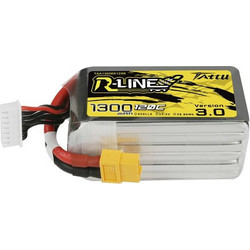 Tattu R-Line Version 3.0 1300mAh 22.2V 120C 6S1P XT60 battery
