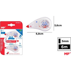 Διορθωτική Ταινία MP 6m x 5mm PA454-3 Διάφανο λευκό Σέτ 3 τεμαχίων