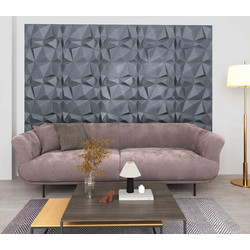 vidaXL Πάνελ τοίχου 48 τμχ. 50 x 50 cm Διαμάντι Γκρι Φελιζόλ XPS