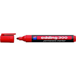 EDDING EDDING ανεξίτηλος μαρκαδόρος 300, 1.5-3mm, επαναγεμιζόμενος, κόκκινος