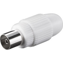GOOBAY GOOBAY βύσμα coaxial 11501, θηλυκό, λευκό, 10τμχ
