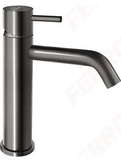 Μπαταρία Νιπτήρα Χαμηλή Ferro Ciriculus Gun Metal PVD με Βαλβίδα Clic-Clac (BCK2GM)
