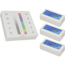 Ασύρματος LED RGB Controller με Χειριστήριο Τοίχου Αφής 2.4G RF 12v (432w) - 24v (864w) DC για Τρία Group GloboStar 04053