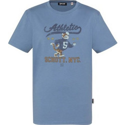 Ανδρικό T-Shirt Schott TSDALE Tee Print Vintage Schott Γαλάζιο