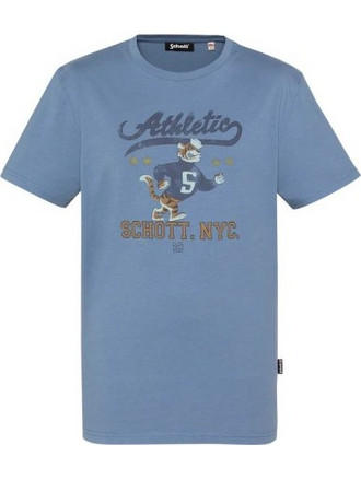 Ανδρικό T-Shirt Schott TSDALE Tee Print Vintage Schott Γαλάζιο
