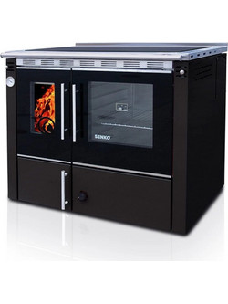 Senko C-35 Premium Black Ξυλόσομπα Καλοριφέρ με Φούρνο