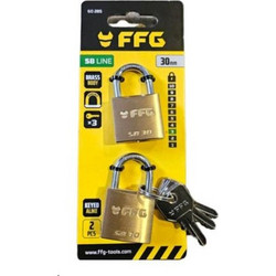 Πανομοιότυπα λουκέτα FFG SB30 60285 Key Alike ορειχάλκινα Συσκευασία 2τεμ