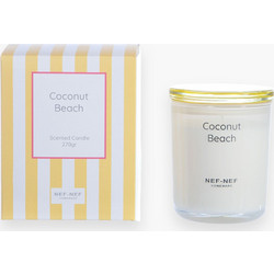 Nef-Nef Homeware Αρωματικό Κερί Coconut Beach 270gr Κίτρινο