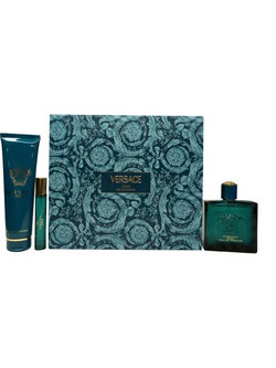 VERSACE EROS PERFUME SET 3 pc Eau de Parfum spray 100 ml + Shower gel 150 ml + Mini Eau de Parfum 1 unit