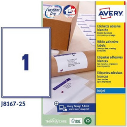ΕΤΙΚΕΤΕΣ AVERY ΛΕΥΚΕΣ INKJET 199.6X289.1 1 ΦΥΛΛΟ ΠΑΚΕΤΟ 25 ΦΥΛΛΩΝ