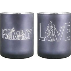 Θήκη Ρεσώ ArteLibre 'Family' Γκρι Γυαλί 12.5cm Σε 2 Σχέδια