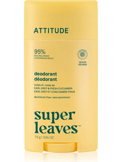 Attitude Super Leaves Earl Grey & Cucumber Φυσικό Αποσμητικό Stick Χωρίς Αλουμίνιο 75gr