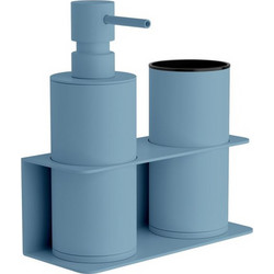 Επιτοίχια Dispenser & Ποτηροθήκη - Matt Ciel, Pam & Co, W17 x D7 x H19 (cm) 80-923